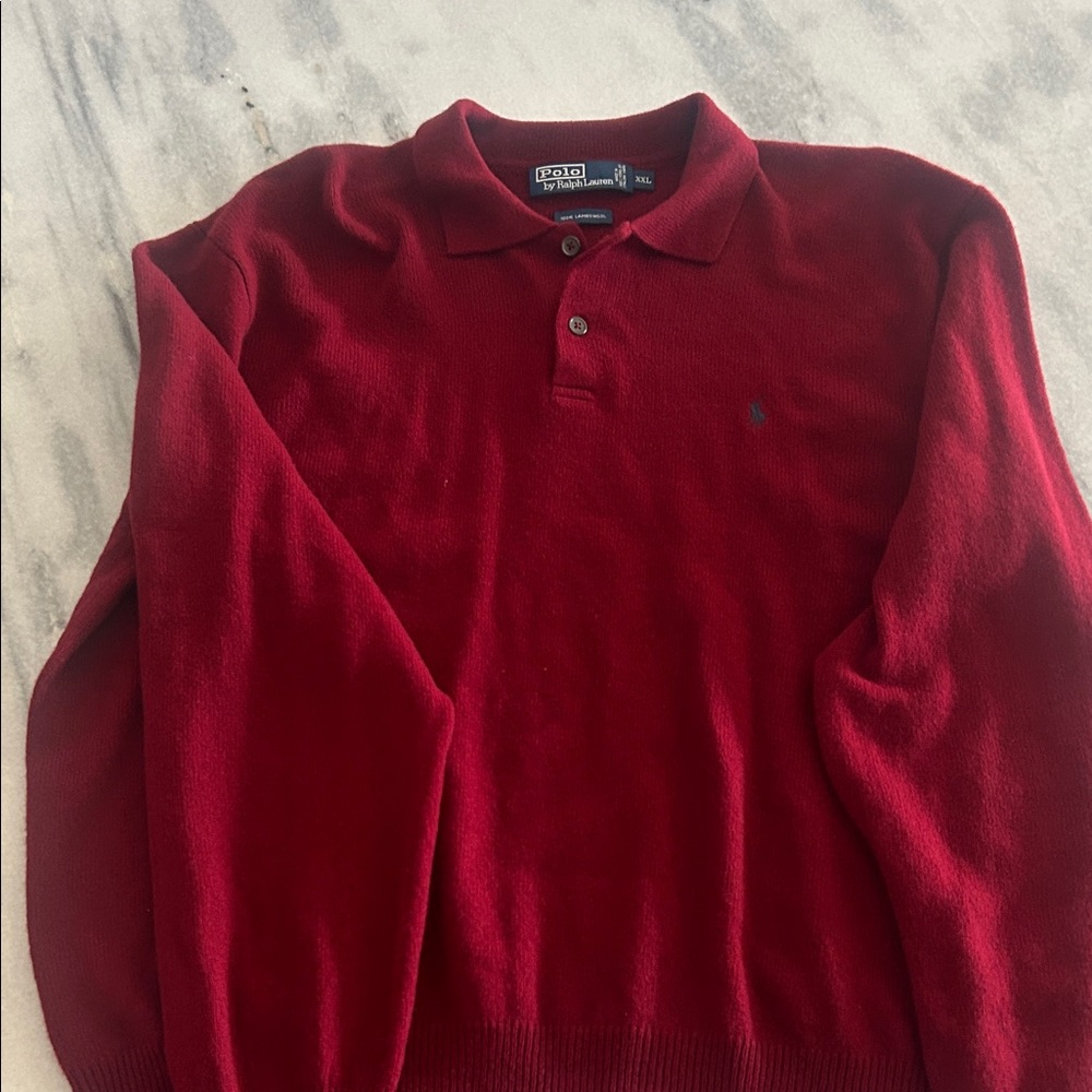 Polo by Ralph Lauren Red Long Sleeve Polo Shirt
